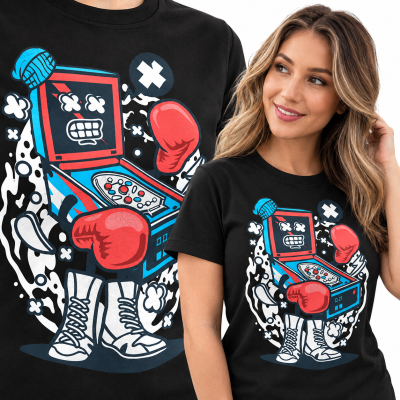 KOSZULKA DAMSKA ANIMOWANA  PINBALL BOXER